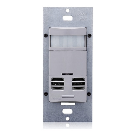 LEVITON Occ Snsr, PIR/Usonic, 120-277V AC, Gray OSSMT-MAG