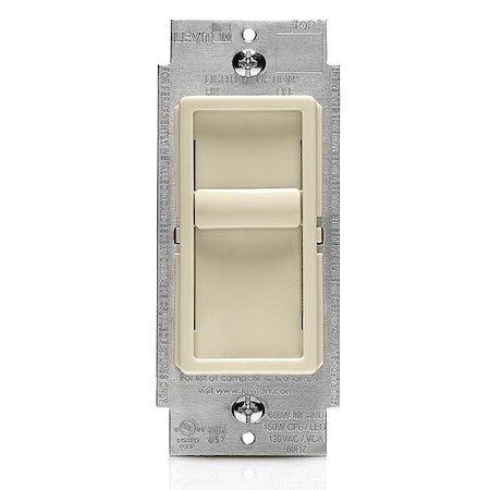 Leviton Dimmer, 1-Pole, 120VAC, Light Almond 6672-1LT