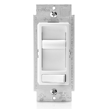 Leviton Dimmer, 1-Pole/3-Way, 120VAC, White 6674-P0W