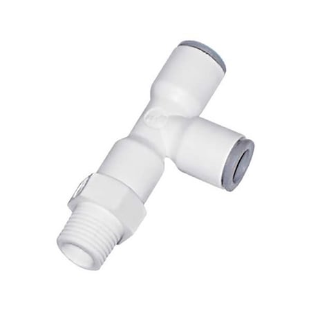 Parker Fractional Plastic Push-to-Connect Fitting, Polymer, White 6503 60 18WP2