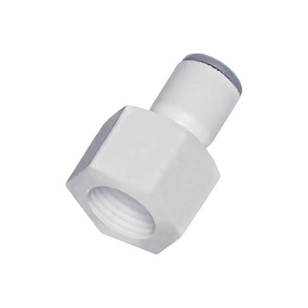 Parker Fractional Plastic Push-to-Connect Fitting, Polymer, White 6325 60 133WP2