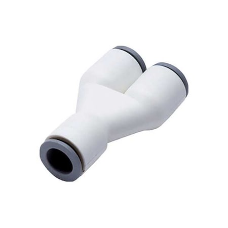 PARKER Fractional Plastic Push-to-Connect Fitting, Polymer, White 6340 56 00WP2