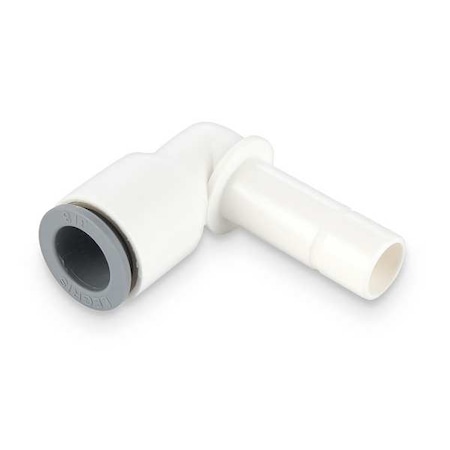 Parker Fractional Plastic Push-to-Connect Fitting, Polymer, White 6382 60 00WP2