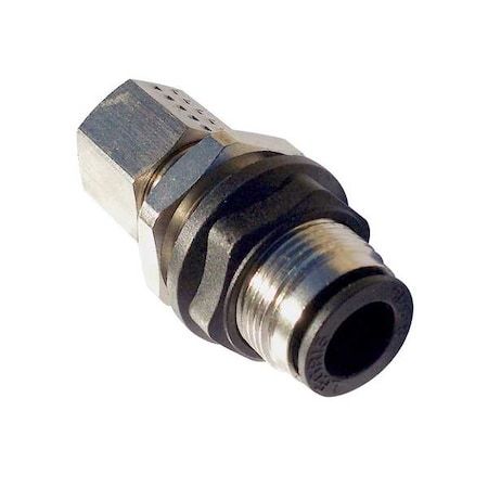 Legris Metric Push-to-Connect Fitting, Brass, Silver 3146 08 00