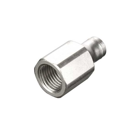 Legris Metric All Metal Push-to-Connect Fitting, Brass, Silver 3614 04 19