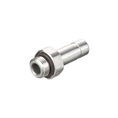 Legris Metric Stainless Steel Push-to-Connect Fitting, Stainless Steel, Silver 3831 04 19