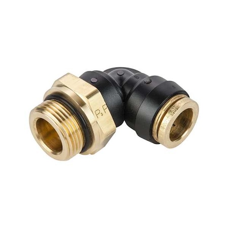 Parker Metric DOT Push-to-Connect Fitting, Composite, Black 369PTCR-10-MA12