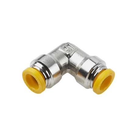 Parker Metric Metal Push-to-Connect Fitting, Brass, Silver 165PLP-6M