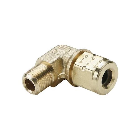 Parker Elbow, Brass, Comp. 1/2 in, Comp. 3/8 in 169VL-8-6