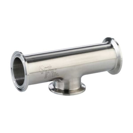 Maxpure Tee, Stainless Steel, Clamp 4 in TEG7S6L4.0-PL