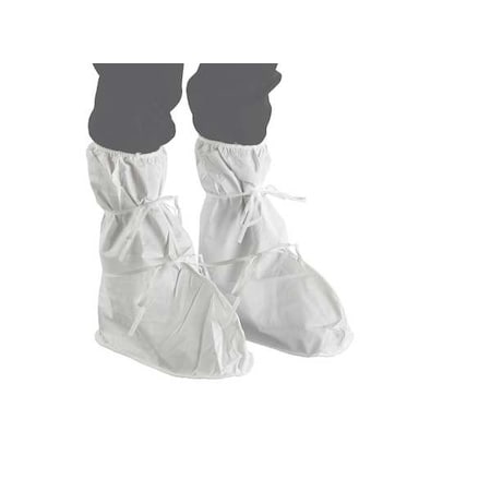 Microchem Boot Covers, Microporous Polypropylene Laminate, White, Slip Resistant Sole: Yes W20B407