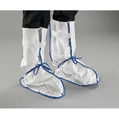 Ansell Disposable Boot Covers, Microporous Polypropylene Laminate, White, Slip Resistant Sole: Yes W25B409