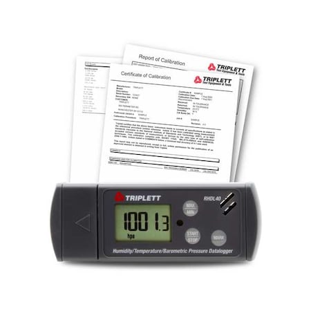 Triplett Temp Data Logger, 0.7" D, 4.3" H, 1.8" W RHDL40-NIST