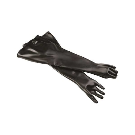 North Glove Box Gloves, 1 PR, Black, White 8N3032A/9Q