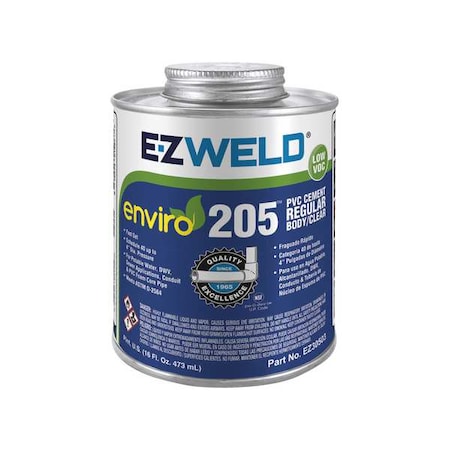 Ez Weld Pipe Cement, 16 fl oz, Clear EZ30503N