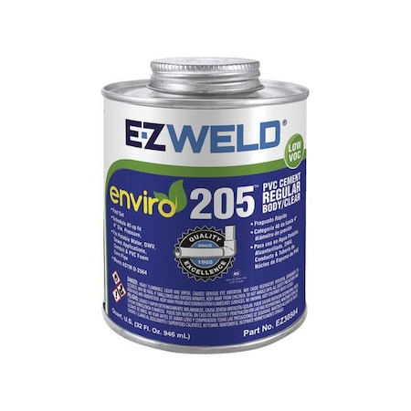 Ez Weld Pipe Cement, 32 fl oz, Clear EZ30504N