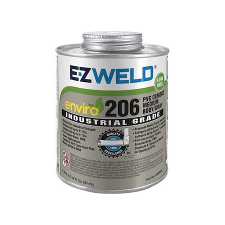 Ez Weld Pipe Cement, 8 fl oz, Gray EZ30602N
