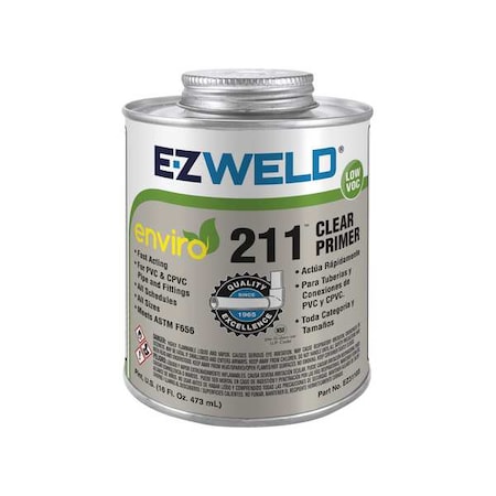 Ez Weld Primer, Can, 16 oz, Clear EZ31103N