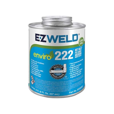 Ez Weld Pipe Cement, 8 fl oz, Blue EZ32202N