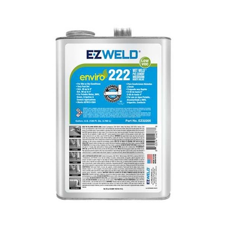 Ez Weld Pipe Cement, 1 gal, Blue EZ32205N