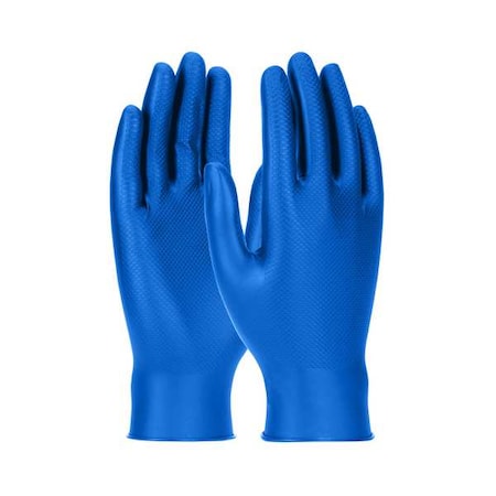 Pip Grippaz Skins, Disposable Gloves, 4.5 mil Palm, Nitrile, Powder-Free, S ( 7 ), 100 PK, Blue 67-305/S