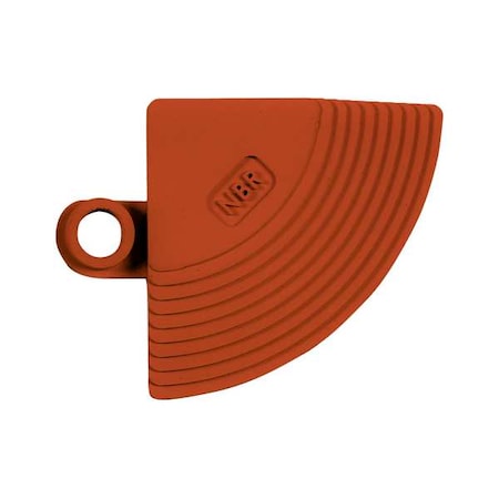 Wearwell Mat Corner, Rubber, 3 in W x 5/8 in Thick, 4 PK 582.CornerTC-CS4