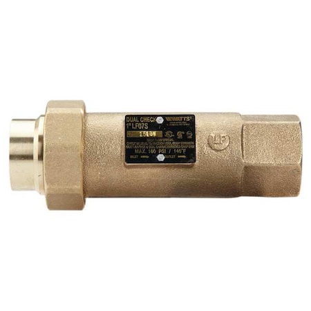 Watts Backflow Preventer, Size 1", 160 psi 1 LF07S