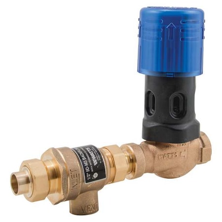 Watts Backflow Preventer, Size 1/2", 100 psi 1/2 BD911T