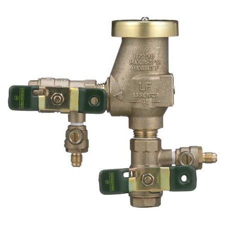 Watts Backflow Preventer, Size 1/2", 150 psi 1/2 LF800M4-QT