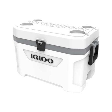 Igloo Cooler, 54 qt, 16-1/8" H, 15-3/32" W, White 50541