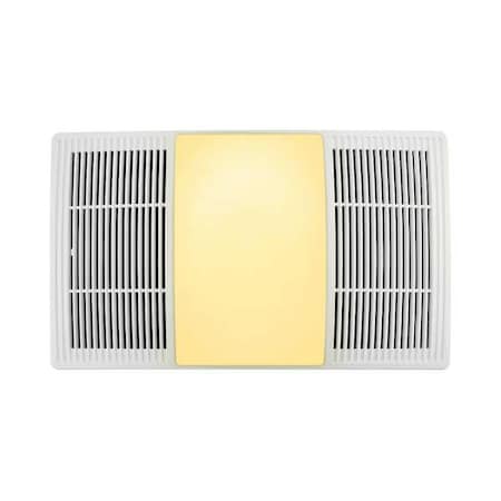 Broan-Nutone Heater Exhaust Fan, Round, 4" Dia., 110 cfm BHFLED110