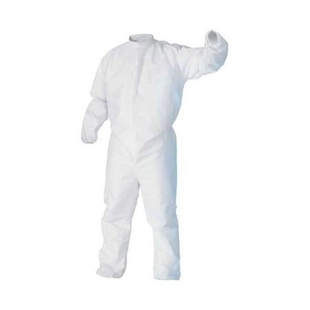Kimtech Cleanroom Coveralls, S, White, SMS, PK25 49831