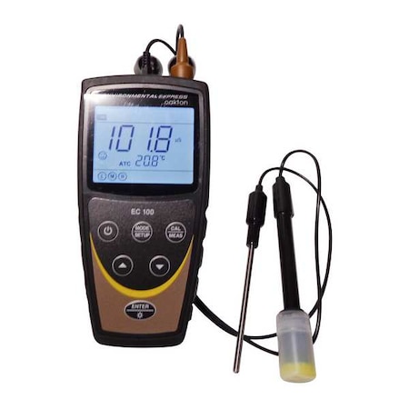 Oakton Conducitivity Meter, LCD, AA Batteries 3560410