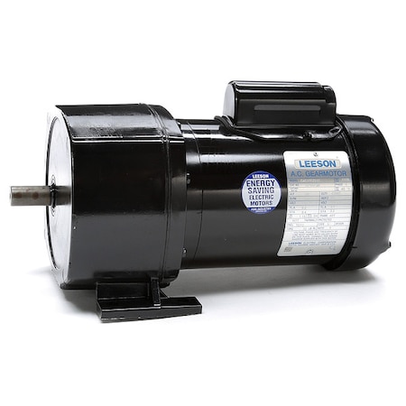 Leeson AC Gearmotor, 70 in-lb Max. Torque, 288 RPM Nameplate RPM, 115/230V AC Voltage, Single Phase 107007.00