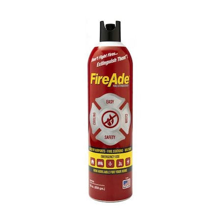 Fireade One Touch Foam Fire Extinguisher 1:B, 30 oz Capacity, Class AB , UL Rating1:B , Water-Based Foam 30NH-20ct