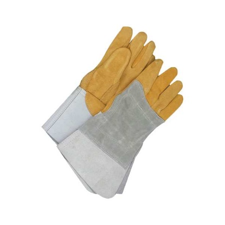 Bdg Welding Gloves, Gauntlet Cuff, Straight Thumb, Premium Cowhide, 2XL, 1 PR 64-1-1526-X2L