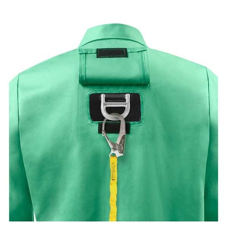 Steiner FR Welding Jackets, Cotton, 9 oz, 30 in Length, Snap Closure, 2 Pockets, Green, L 1030DR-L