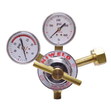 Uniweld Regulator MD 1-Stage Acetylene CGA300, Acetylene, Single Stage, 9/16"-18 Outlet RUH8211-1