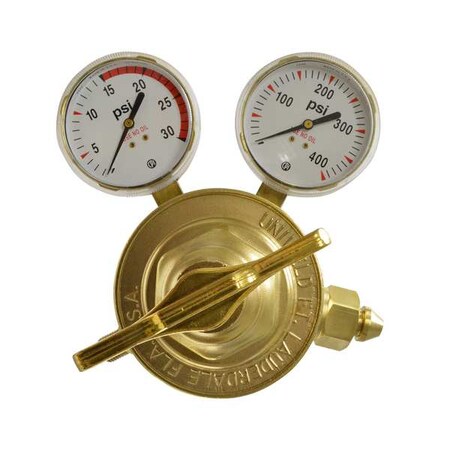Uniweld Regulator HD  1-Stage Acetylene CGA300, Acetylene, Single Stage, 9/16 in-18 M LH Outlet RV8011-1