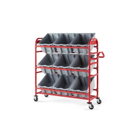 Rubbermaid Commercial Tote Cart, 450 lb Load Capacity, 58 3/8 in Overall L, 54 3/4 in Overall H, 20 1/4 in Overall W 2144269