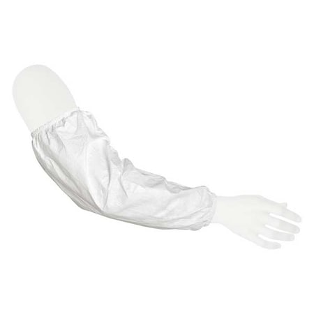 Tyvek IC501B Protective Sleeves, 18 in Length, 9.7 mil Thick, Bound Seam, White, 100 PK IC501BWH0001000C