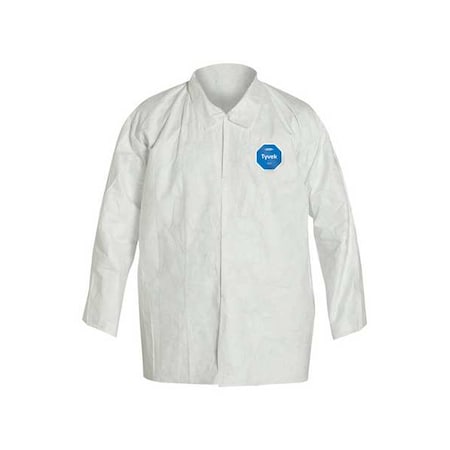 Tyvek Shirt, Tyvek(R) 400, Snap, White, 3XL, 12 PK TY303SWH3X0012G1