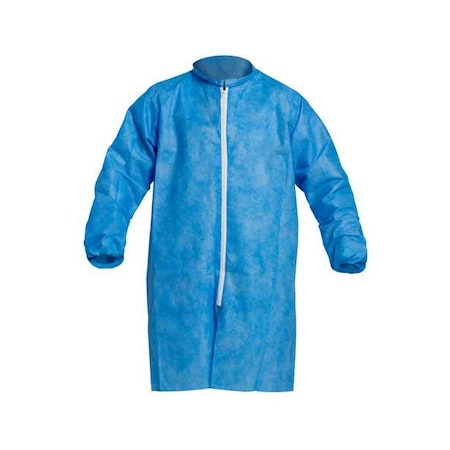 Dupont Lab Frock, ProShield(R), Serged, 39 1/4 in, Blue, 30 PK PB271SBUMD003000