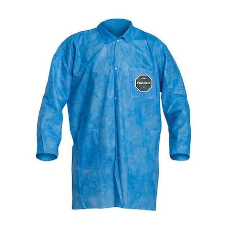 Dupont ProShield 10 Disposable Lab Coat, ProShield(R), Snaps Closure, Blue, M, 30 PK PB219SBUMD003000