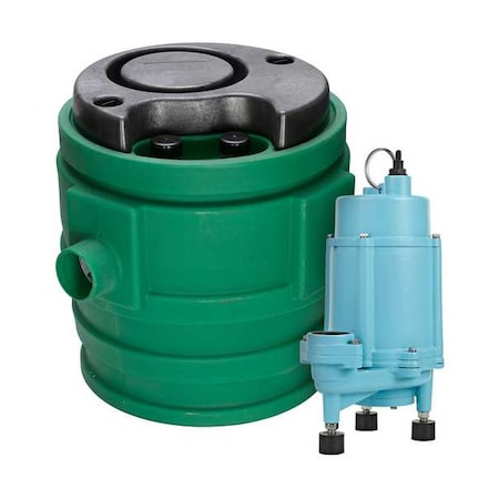 Little Giant Pump GrinderPumpSystem, 20ft, 1hp, 115VAC 509815