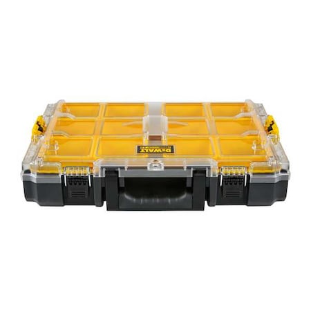 Dewalt ToughSystem 2.0 Full-Size Organizer, Plastic, Black/Yellow, 21 in W x 14-1/2 in D x 5 in H DWST08040