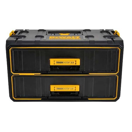 Dewalt ToughSystem 2.0 2-Drawer Tool Box, Multi, Black, 22 in W x 12 in D x 12-1/2 in H DWST08320