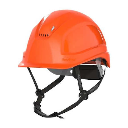 Hexarmor Safety Helmets, Ceros, HDPE, 6 Point Ratchet, Type 1, Class C, Orange 16-14009