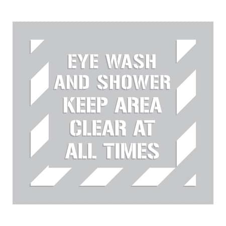 Accuform Floor Stencil, Combination Set, 3 3/8 in Character Height, Polyethylene, White, 1 Pieces PMS321