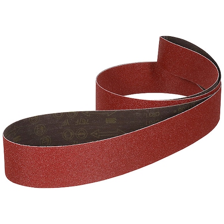 3M Sanding Belt, Coated, Ceramic, 80 Grit, Not Applicable, 767F, Maroon 767F